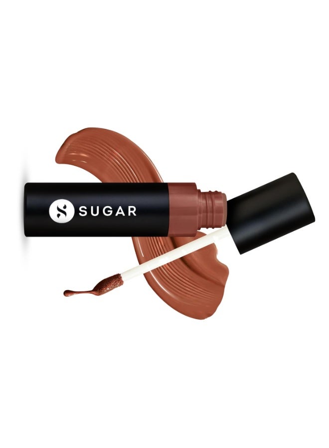 SUGAR Cosmetics Partner In Shine Transferproof Glossy Lipstick | Lasts upto 24hrs | Transferproof & Smudgeproof - 3ml - 14 Sepia Shiraz - Image 3